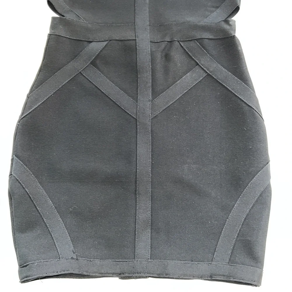 Black Bandage Dress with Zip Back Size S - Picture 4 of 5